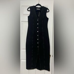 NWT Abercrombie & Fitch Black Vest Midi Dress Size Medium sold out!!!